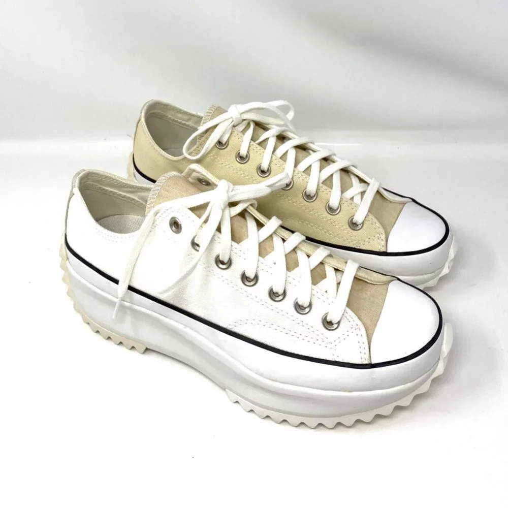 Converse Men 171895C Run Star Hike Ox Vintage White Egret Canvas Platform Sneake - Picture 4 of 10